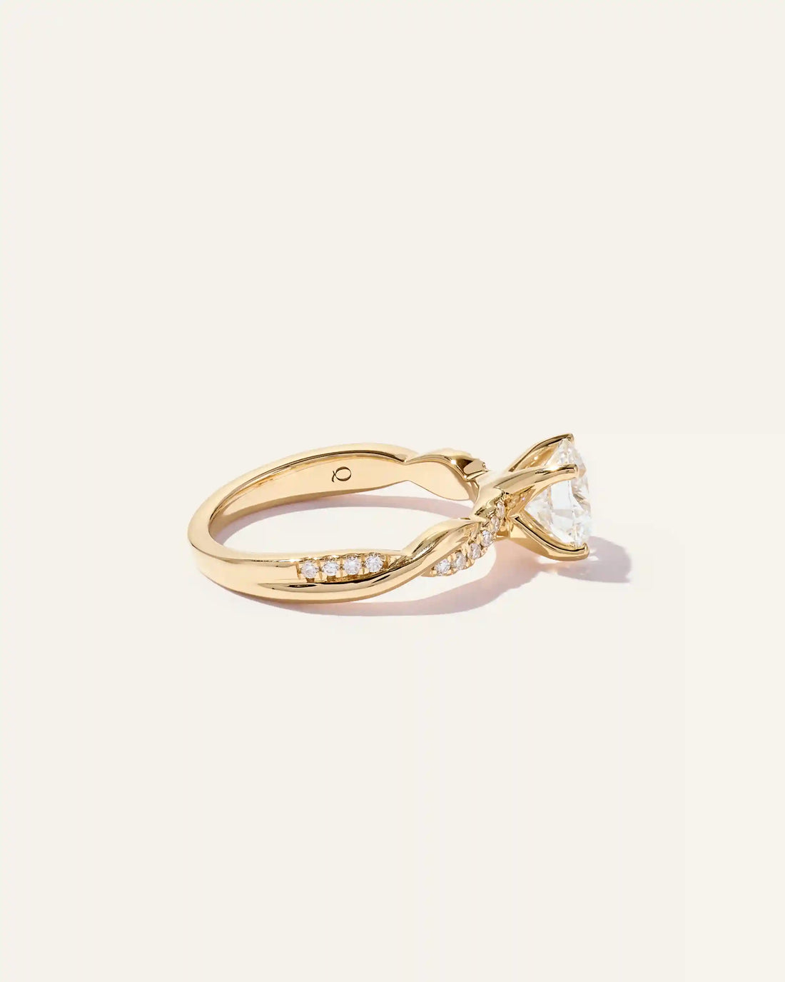 Lab Grown Diamond Round Twisted Engagement Ring - 1.5ct