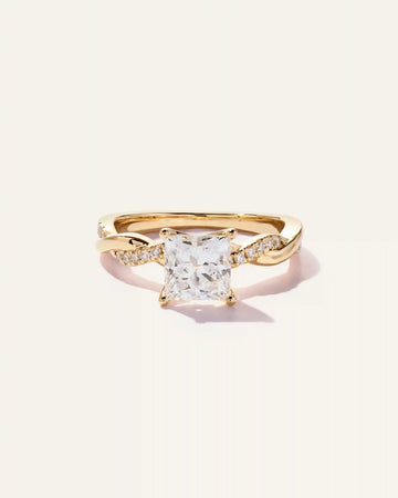 Lab Grown Diamond Princess Twisted Engagement Ring - 1.5ct