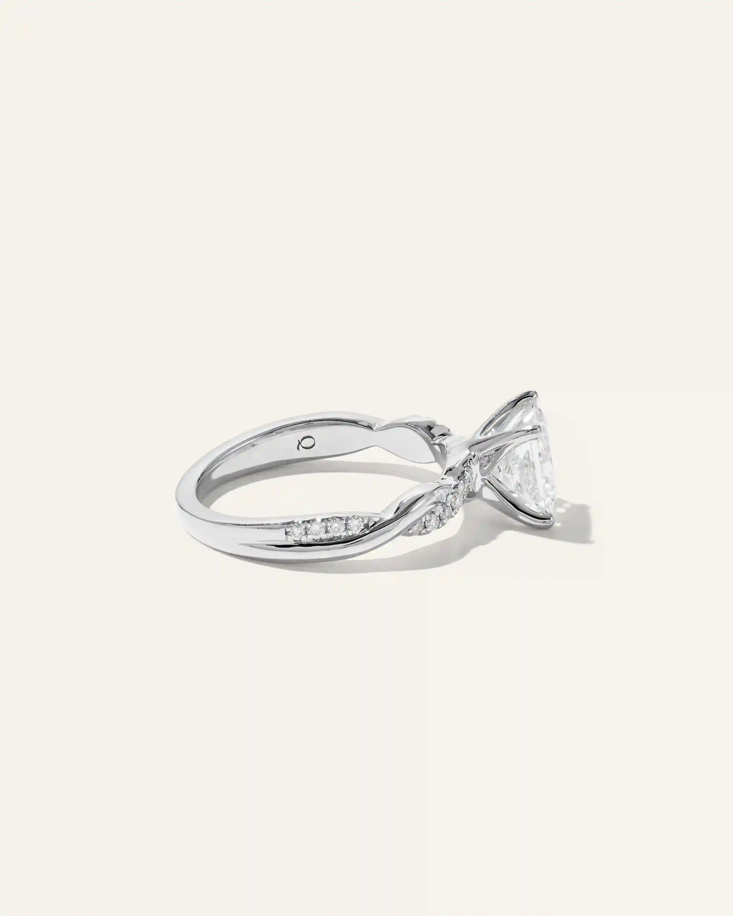 Lab Grown Diamond Princess Twisted Engagement Ring - 1.5ct