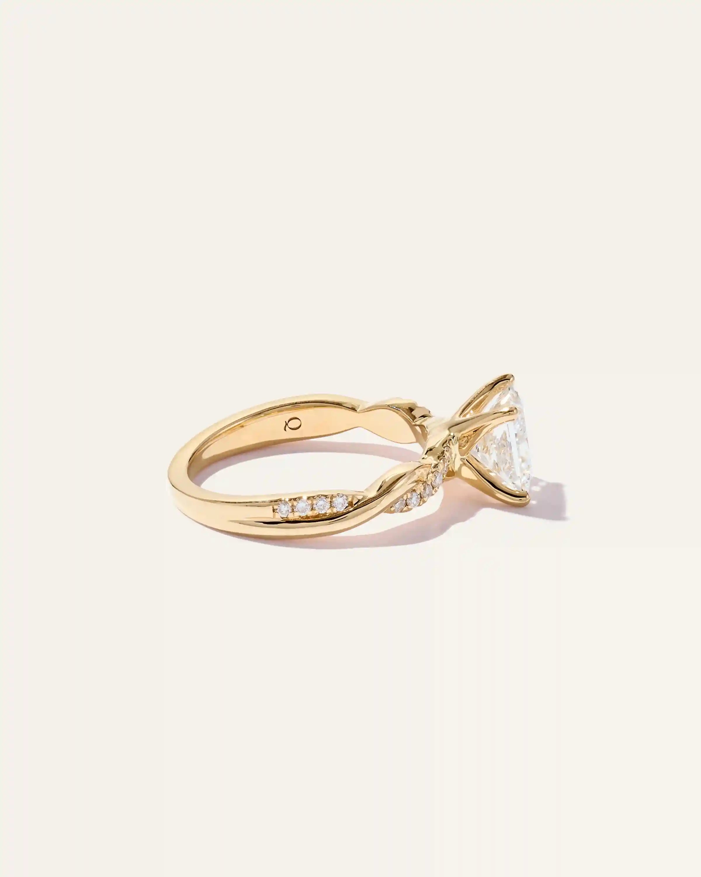 Lab Grown Diamond Princess Twisted Engagement Ring - 1.5ct