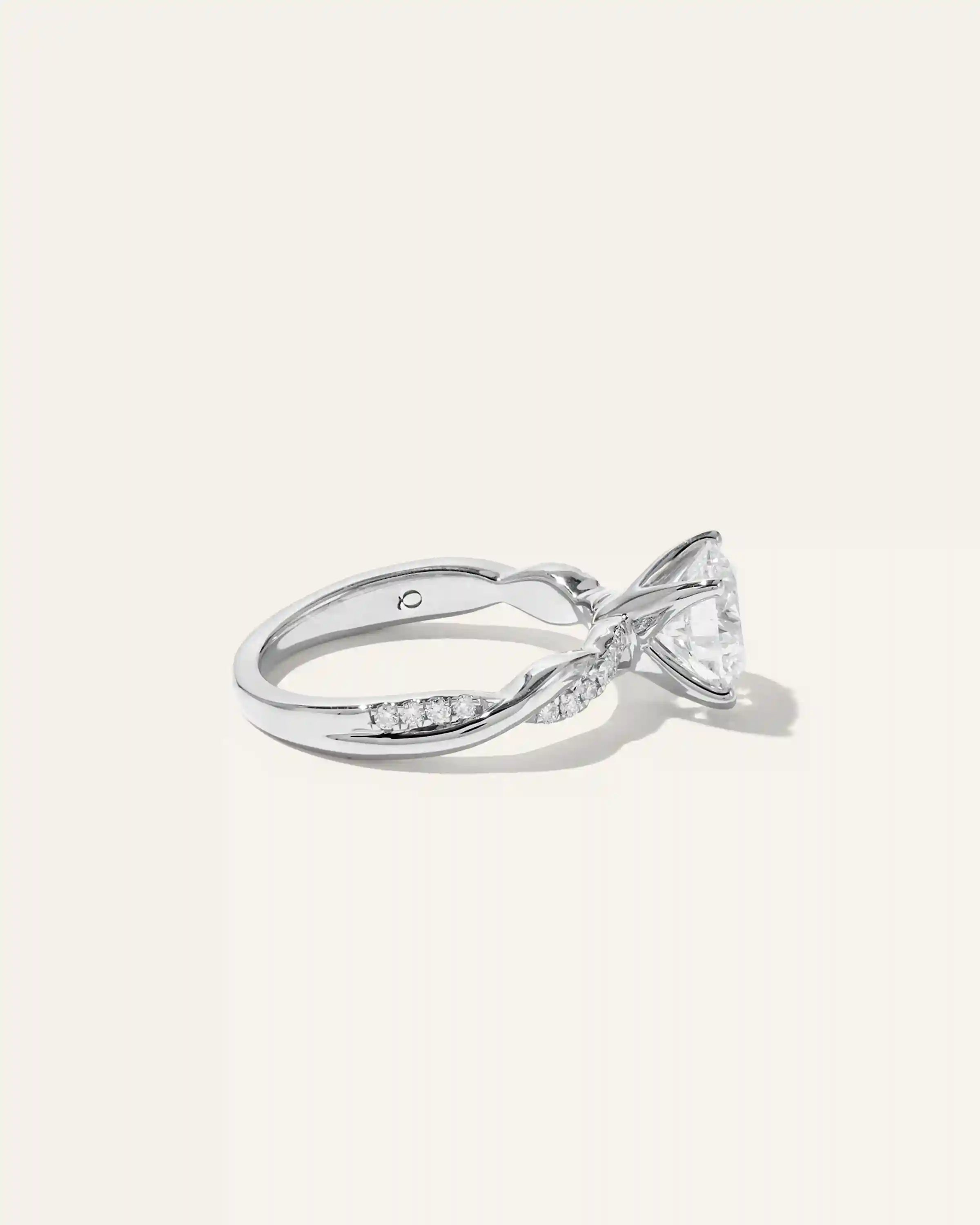 Lab Grown Diamond Round Twisted Engagement Ring - 2ct