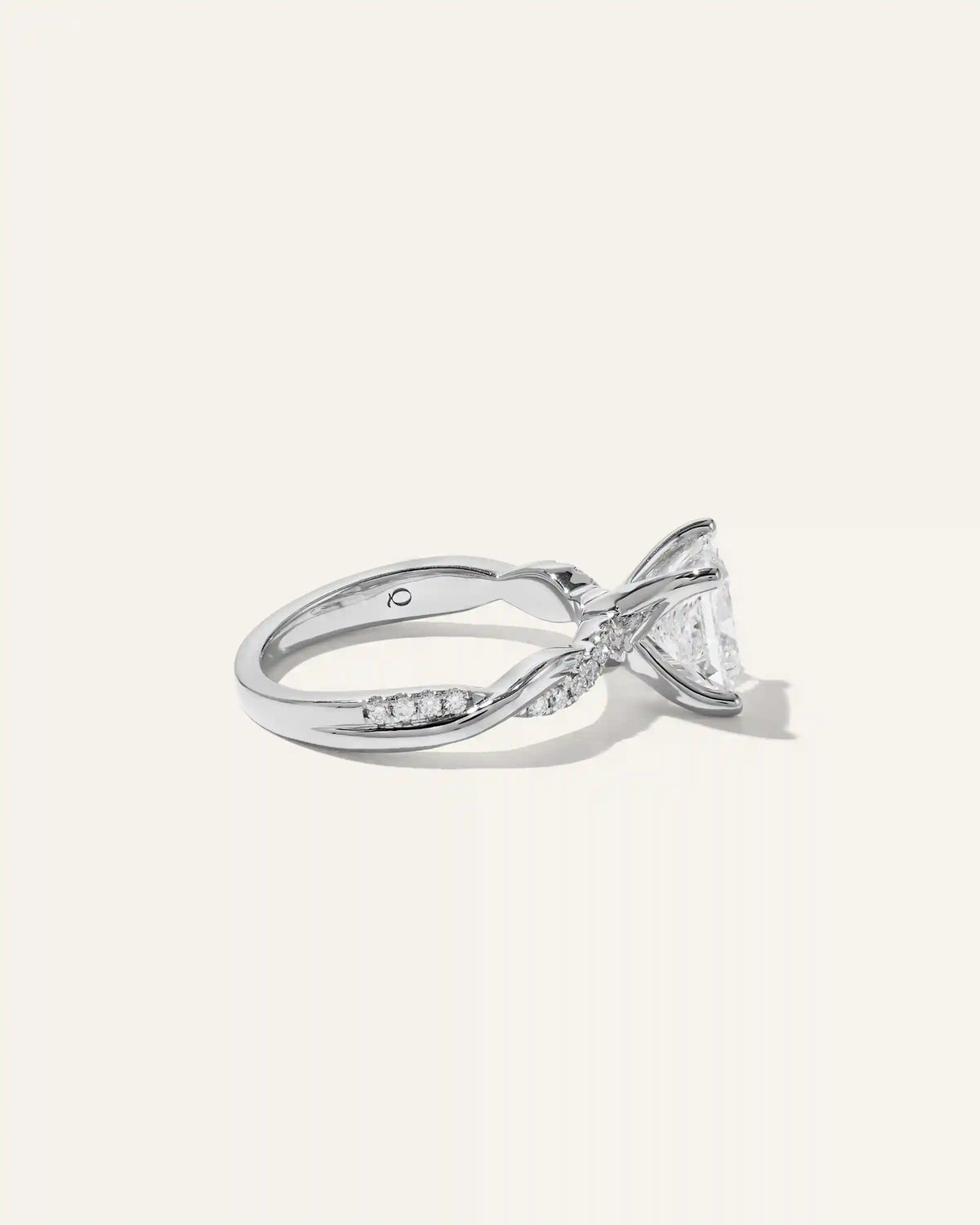 Lab Grown Diamond Princess Twisted Engagement Ring - 2ct