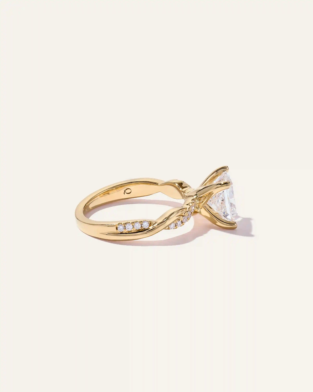 Lab Grown Diamond Princess Twisted Engagement Ring - 2ct