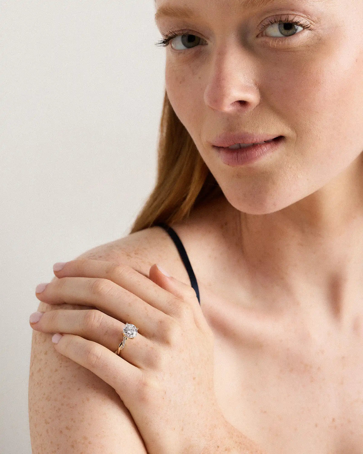Lab Grown Diamond Round Twisted Engagement Ring - 2.5ct