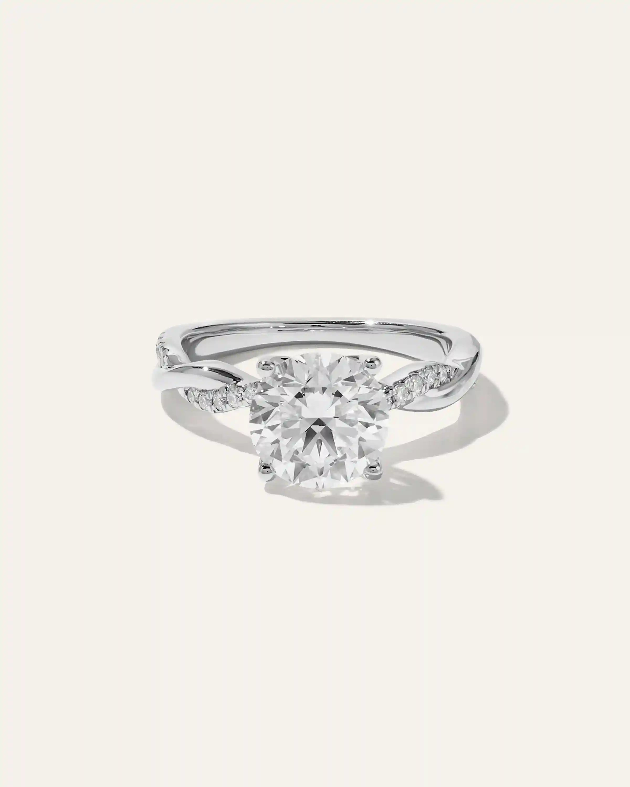 Lab Grown Diamond Round Twisted Engagement Ring - 2.5ct