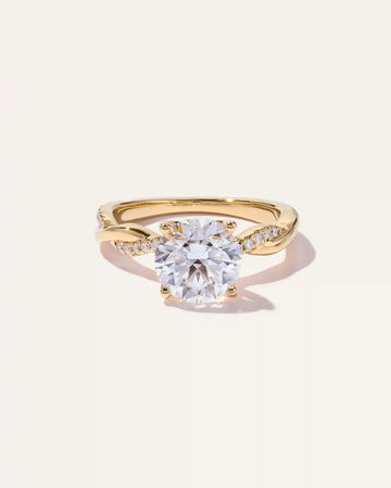 Lab Grown Diamond Round Twisted Engagement Ring - 2.5ct