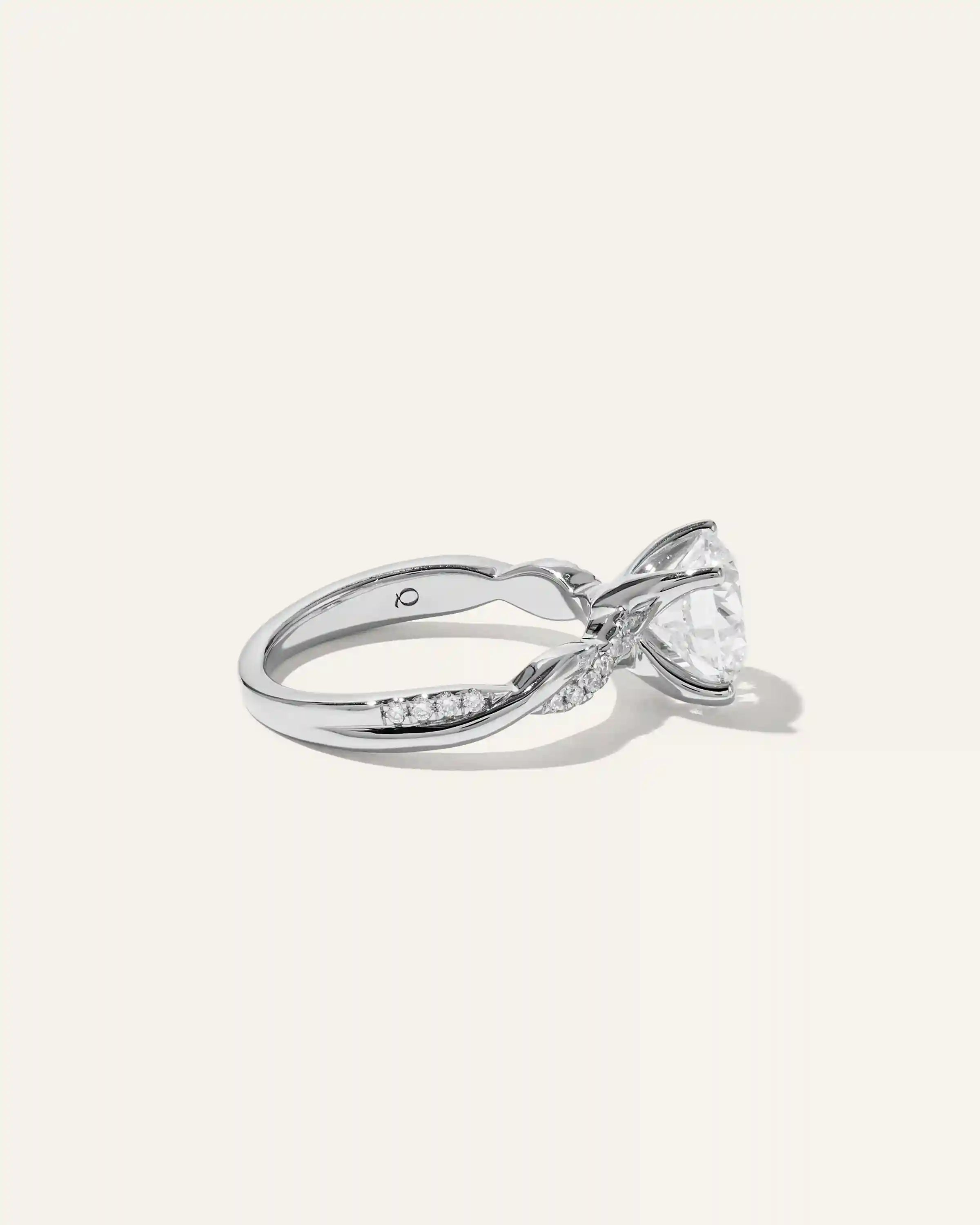 Lab Grown Diamond Round Twisted Engagement Ring - 2.5ct