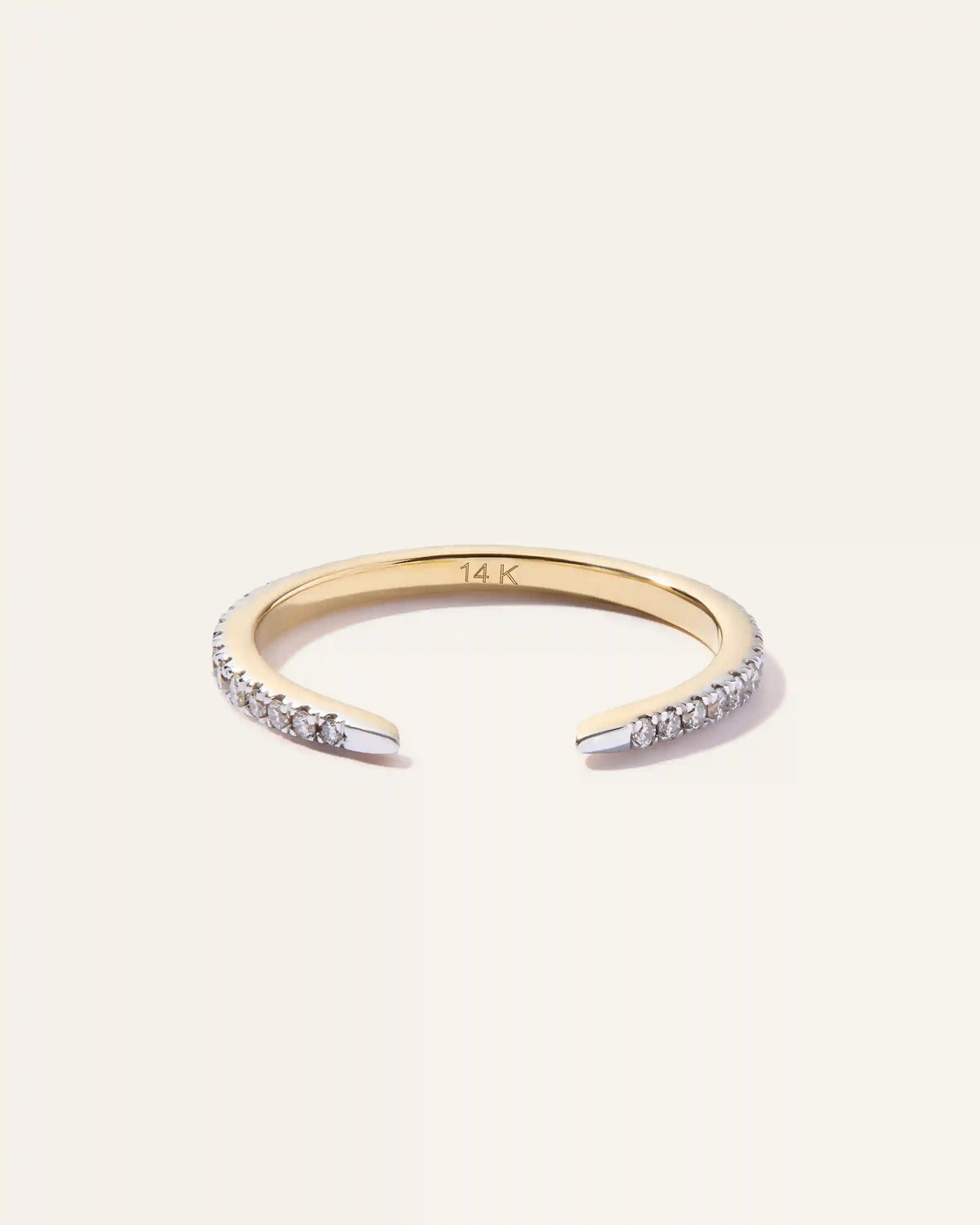 14K Diamond Open Claw Ring