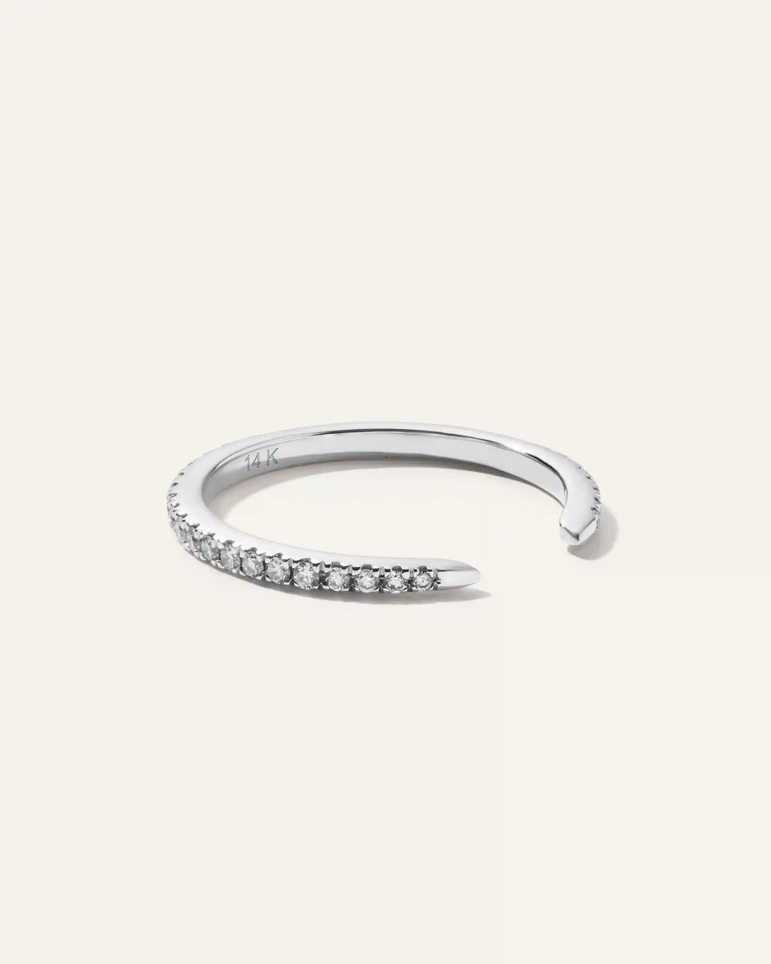 14K Diamond Open Claw Ring