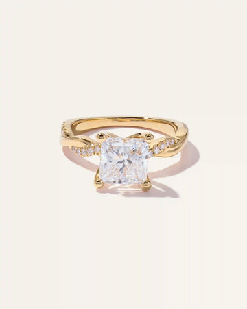 Lab Grown Diamond Princess Twisted Engagement Ring - 2.5ct