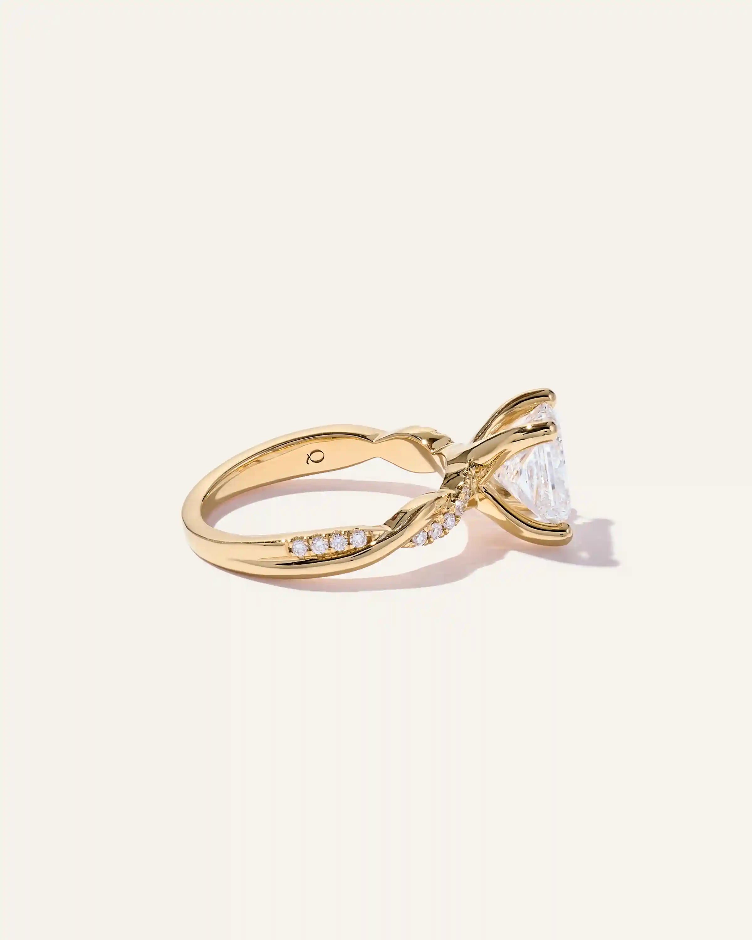 Lab Grown Diamond Princess Twisted Engagement Ring - 2.5ct
