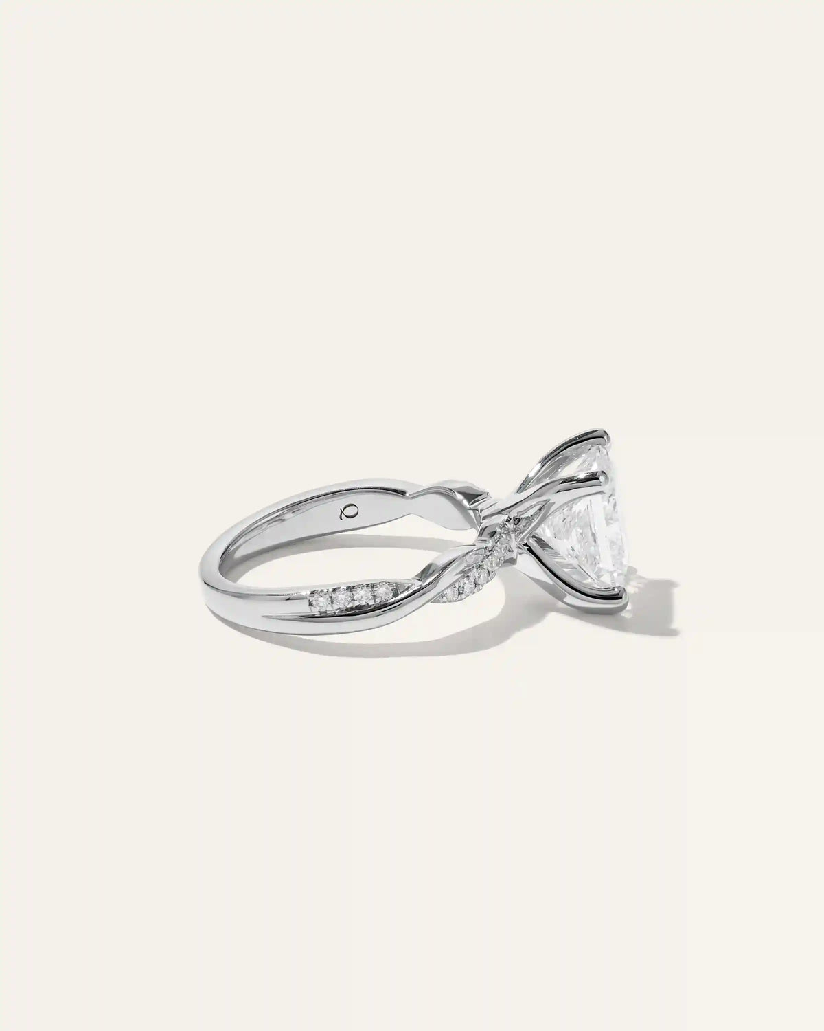 Lab Grown Diamond Princess Twisted Engagement Ring - 3ct