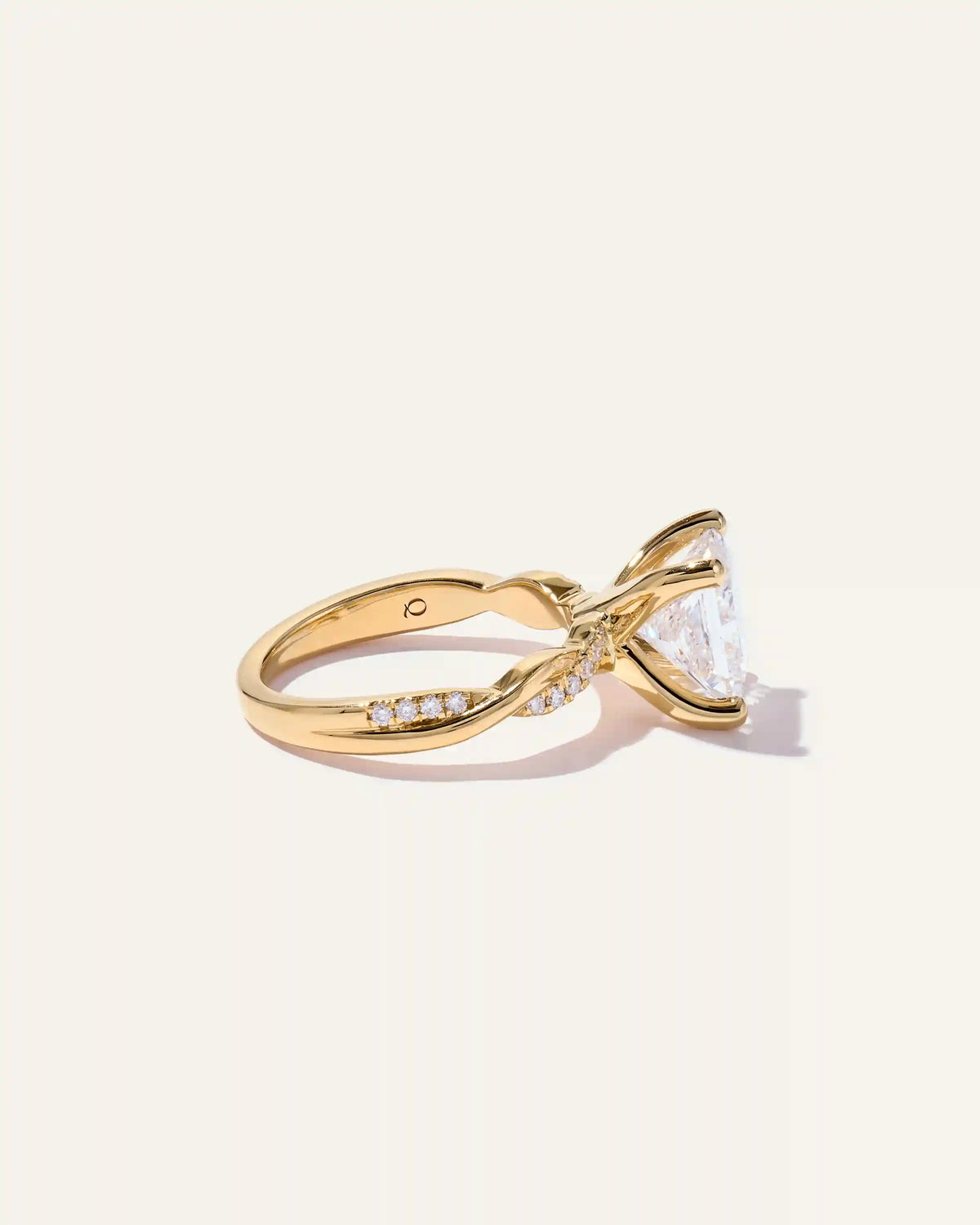 Lab Grown Diamond Princess Twisted Engagement Ring - 3ct