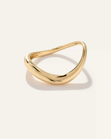 14K Gold Wave Ring