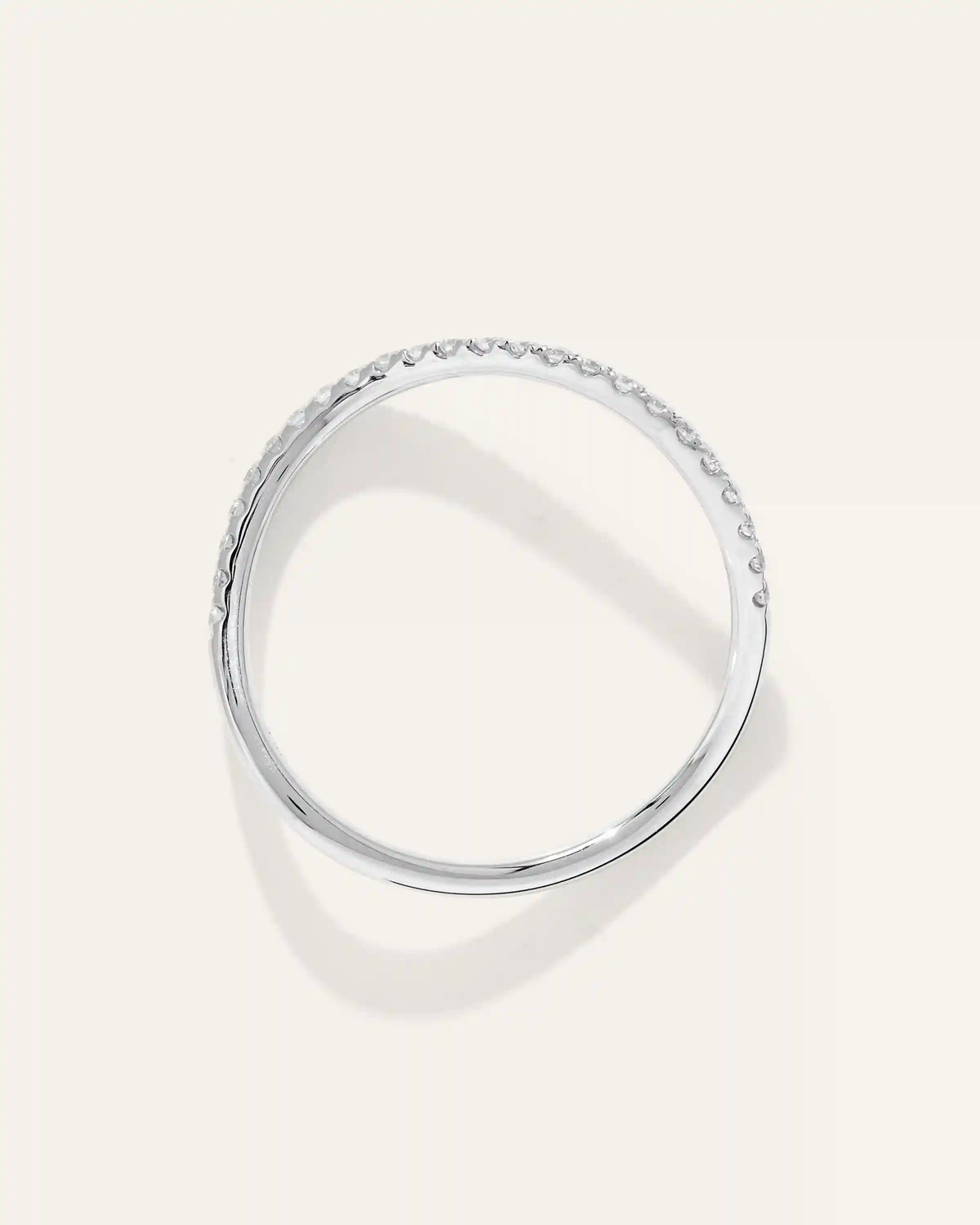 14K Gold Pave Diamond Wave Ring