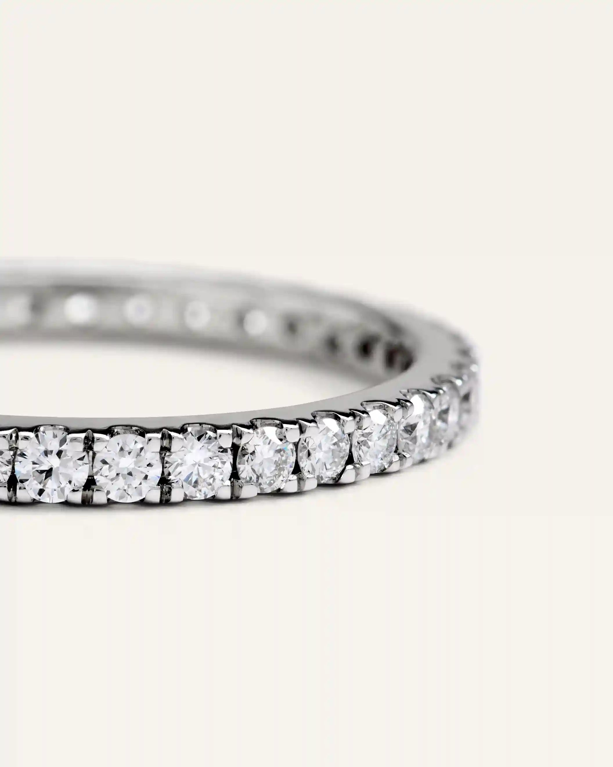14K Gold Lab Grown Diamond Pave Eternity Band - 0.65ctw