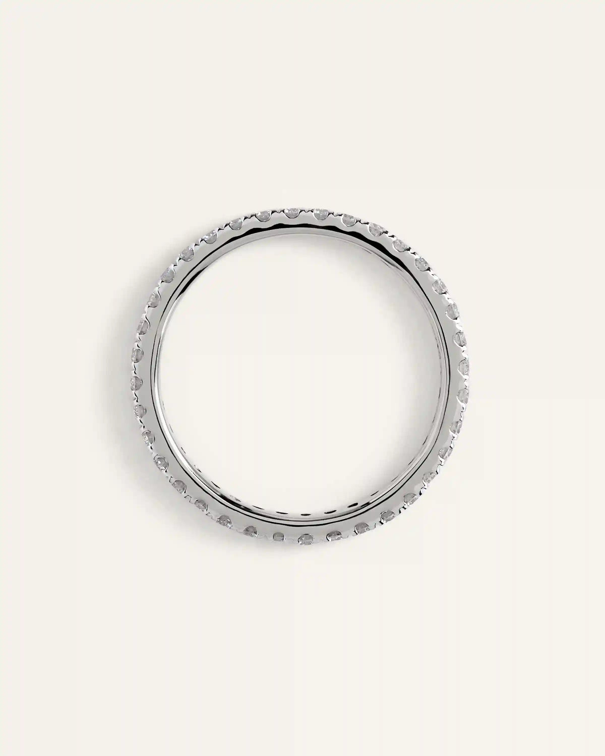 14K Gold Lab Grown Diamond Pave Eternity Band - 0.65ctw