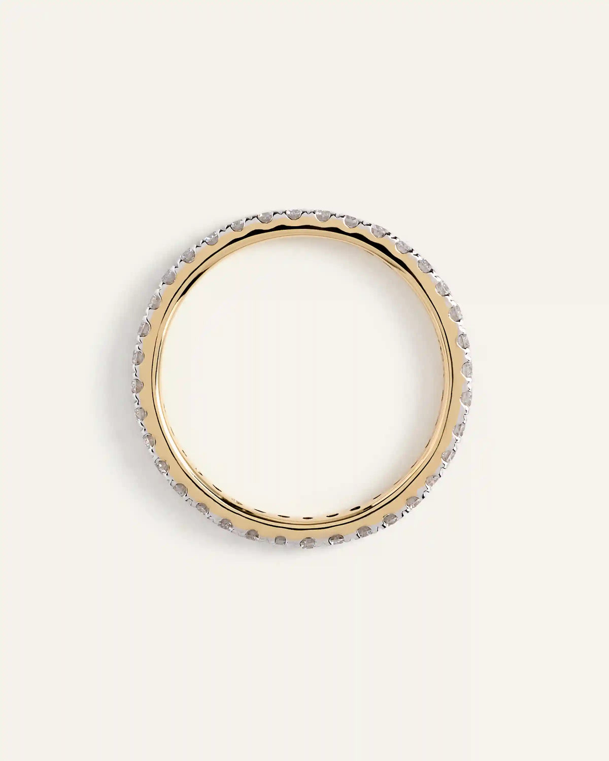 14K Gold Lab Grown Diamond Pave Eternity Band - 0.65ctw