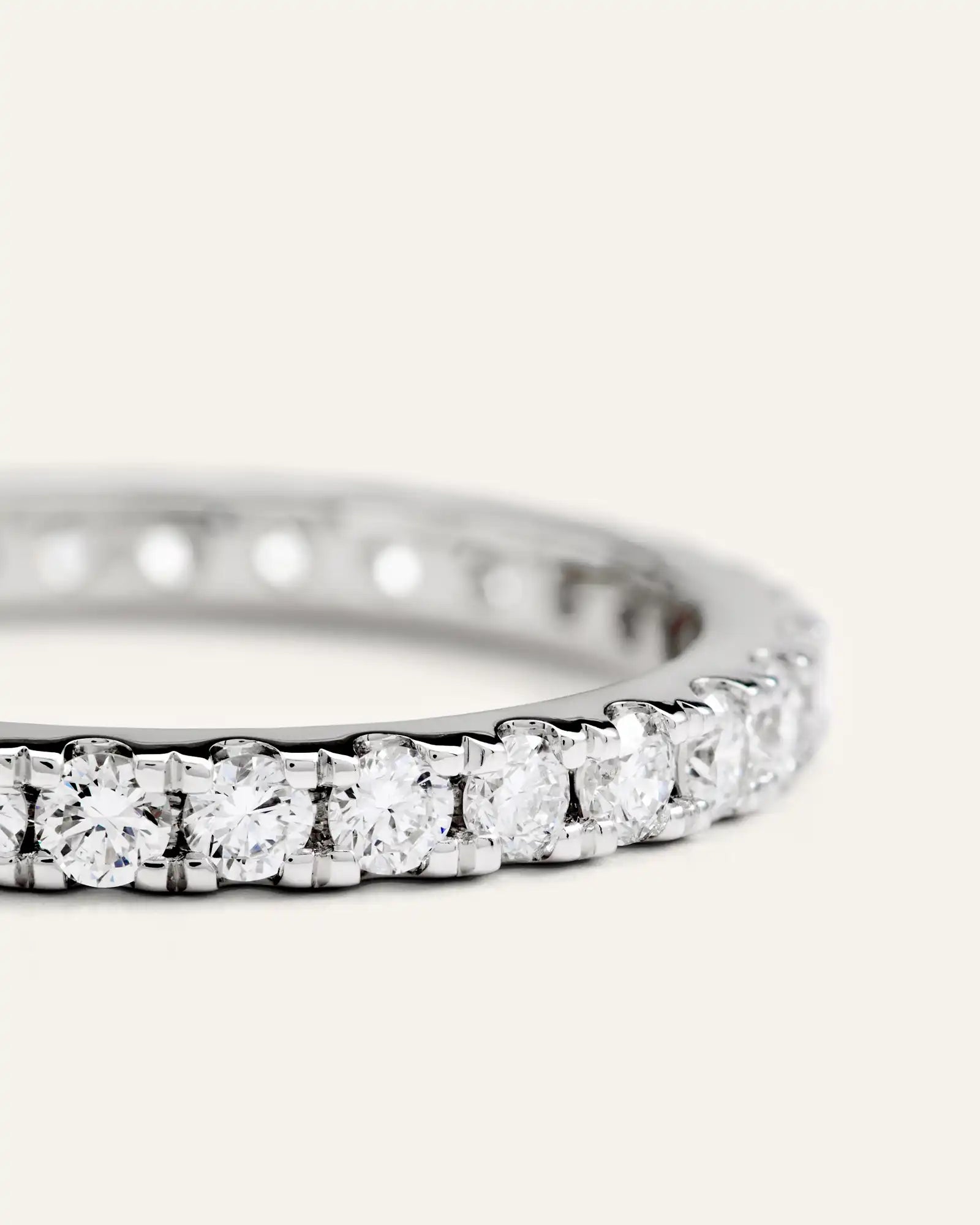 14K Gold Lab Grown Diamond Pave Eternity Band - 1ctw