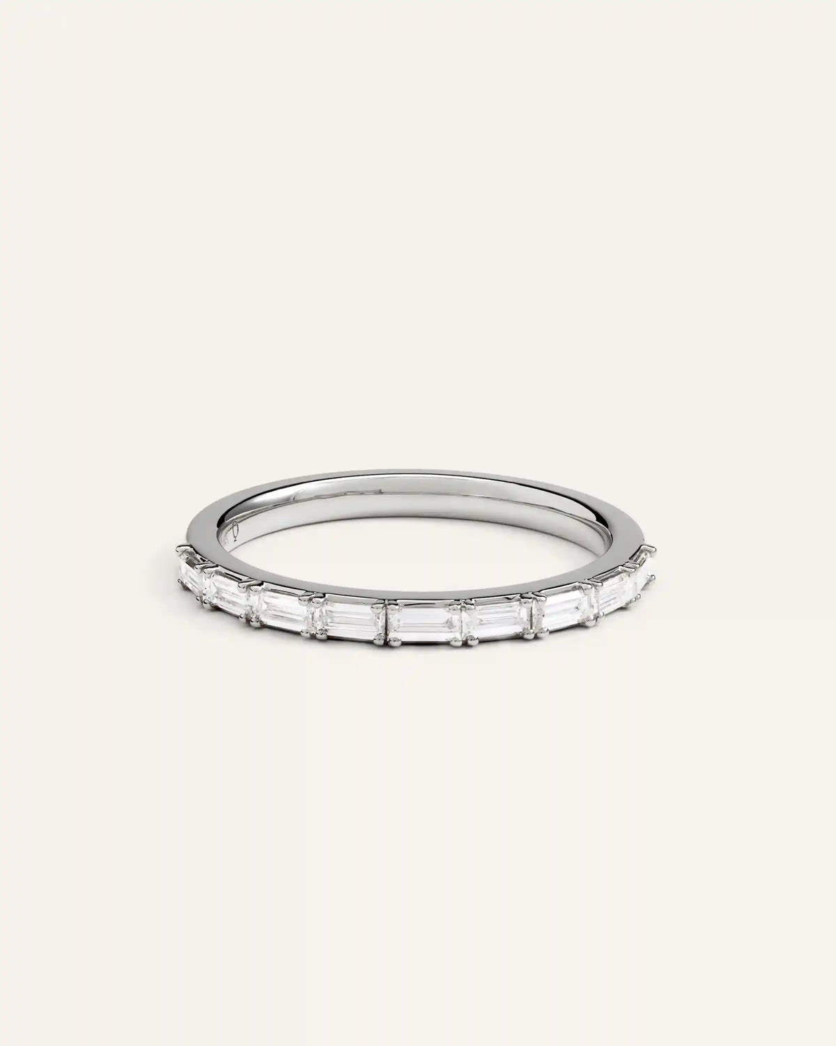 14K Gold Lab Grown Diamond Baguette Band