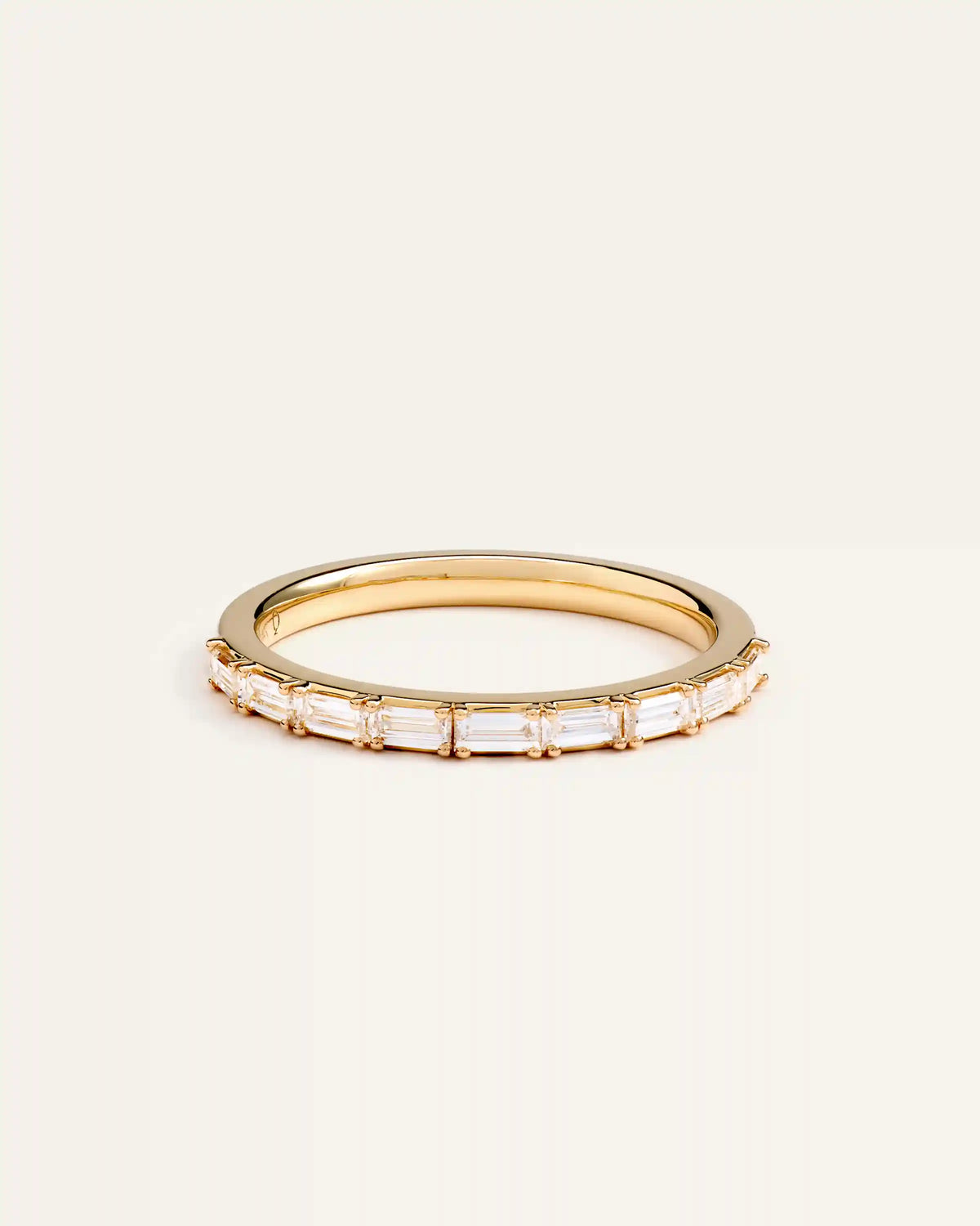 14K Gold Lab Grown Diamond Baguette Band