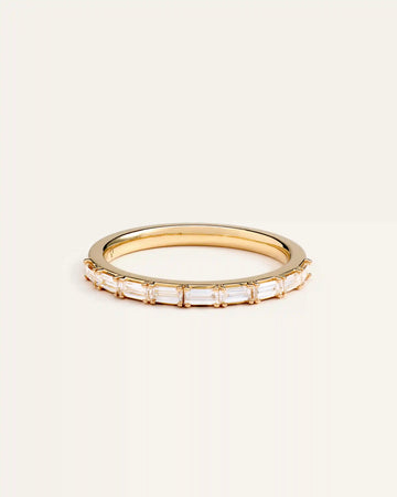 14K Gold Lab Grown Diamond Baguette Band