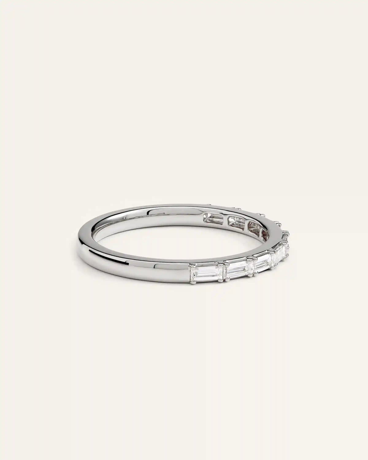 14K Gold Lab Grown Diamond Baguette Band