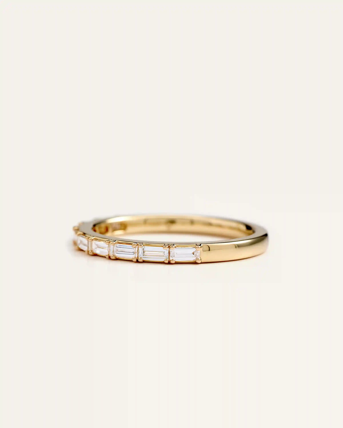 14K Gold Lab Grown Diamond Baguette Band