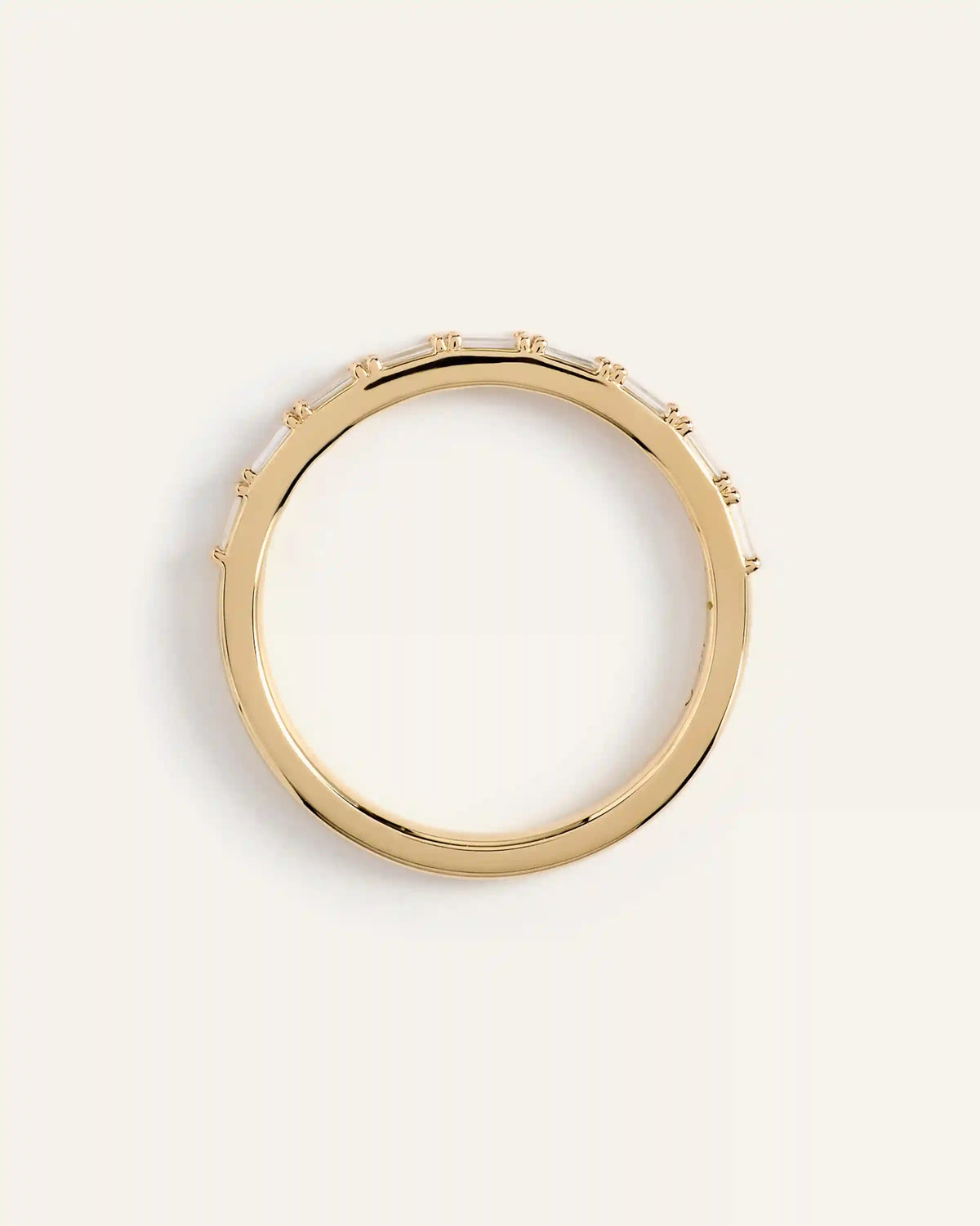 14K Gold Lab Grown Diamond Baguette Band