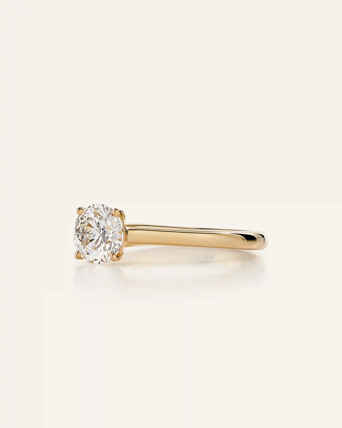 Lab Grown Diamond Round Trellis Cathedral Engagement Ring - 1ct