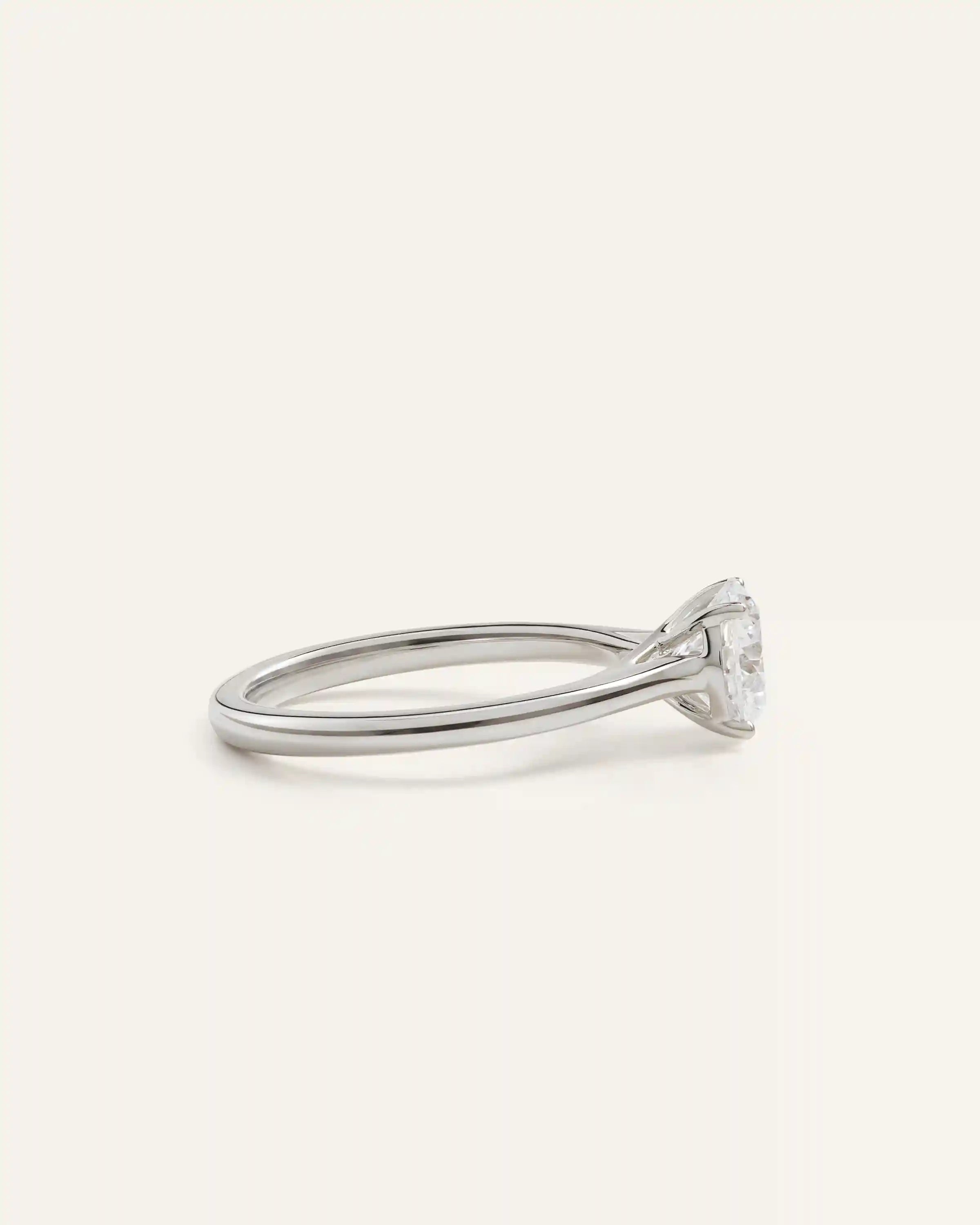 Lab Grown Diamond Round Trellis Cathedral Engagement Ring - 1.5ct