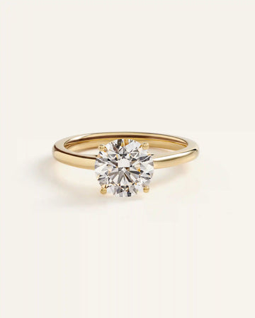 Lab Grown Diamond Round Trellis Cathedral Engagement Ring - 2ct