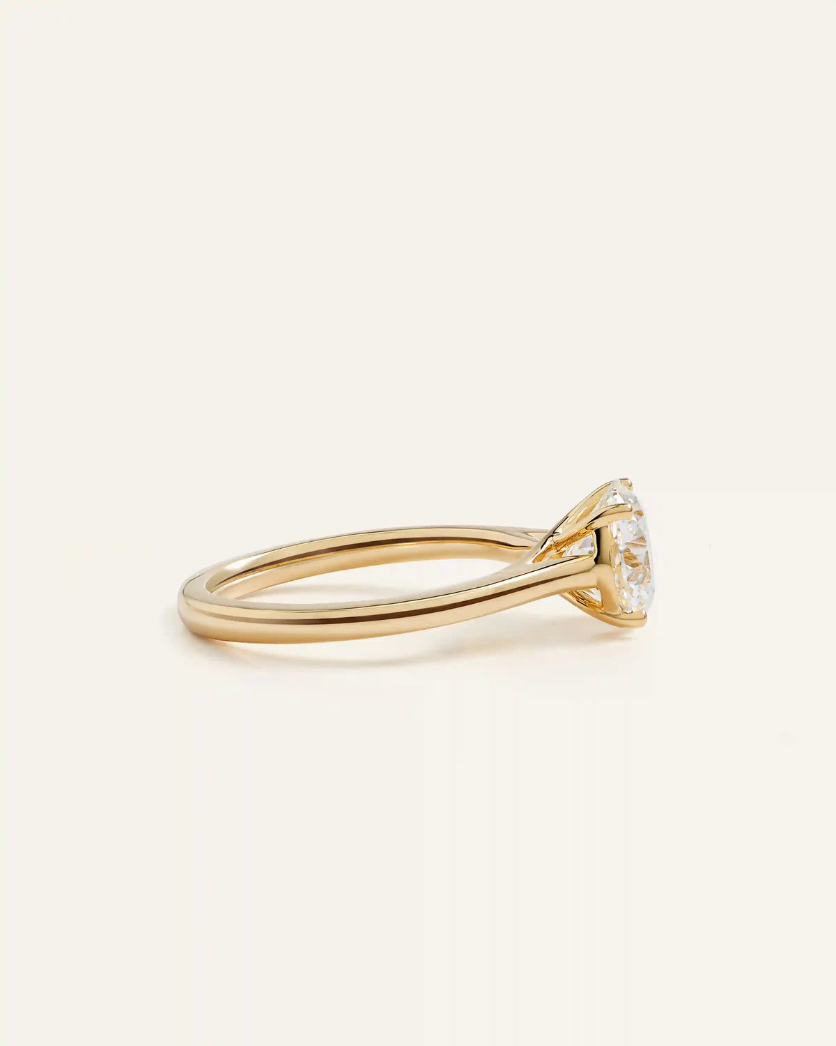 Lab Grown Diamond Round Trellis Cathedral Engagement Ring - 2ct