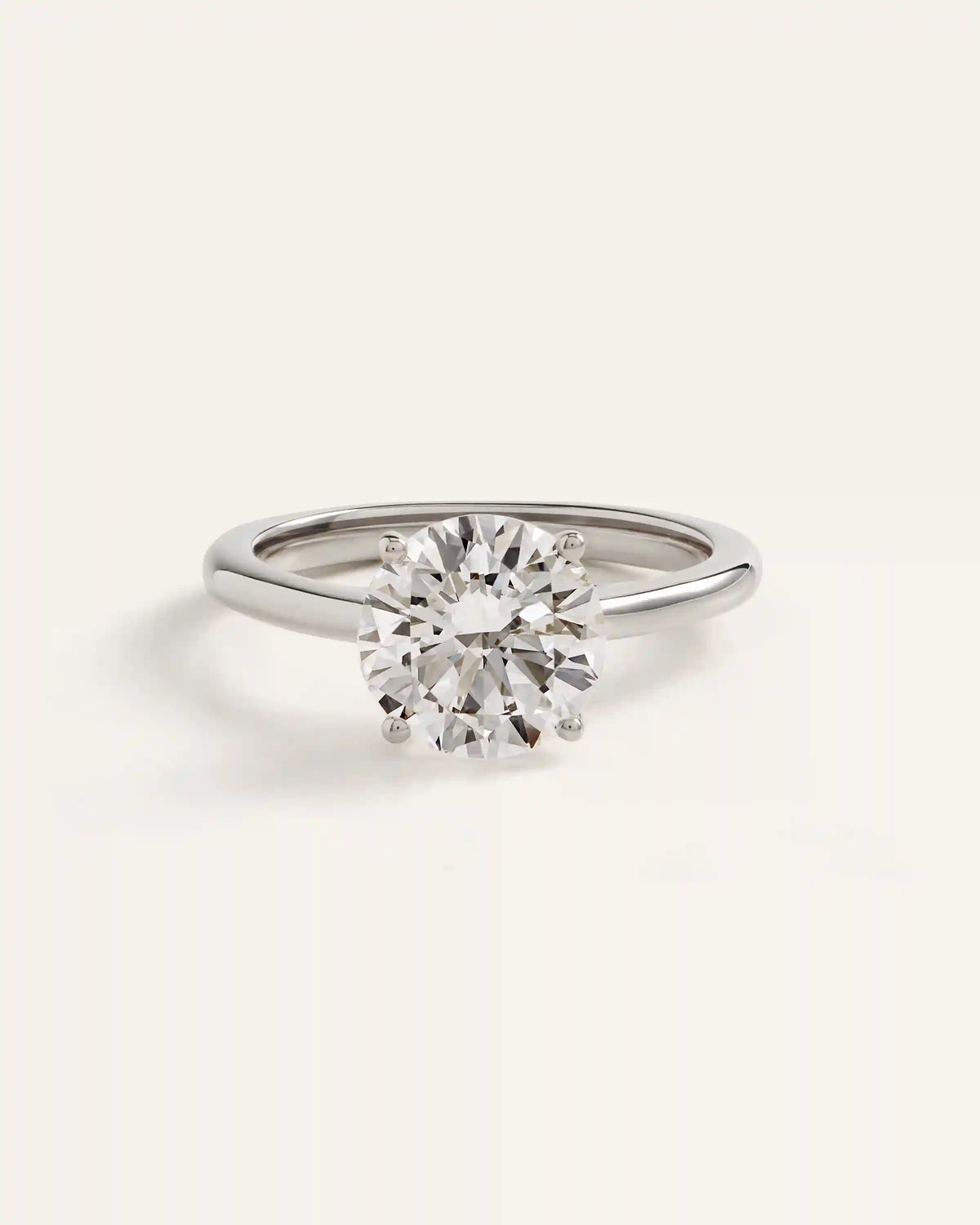 Lab Grown Diamond Round Trellis Cathedral Engagement Ring - 2.5ct