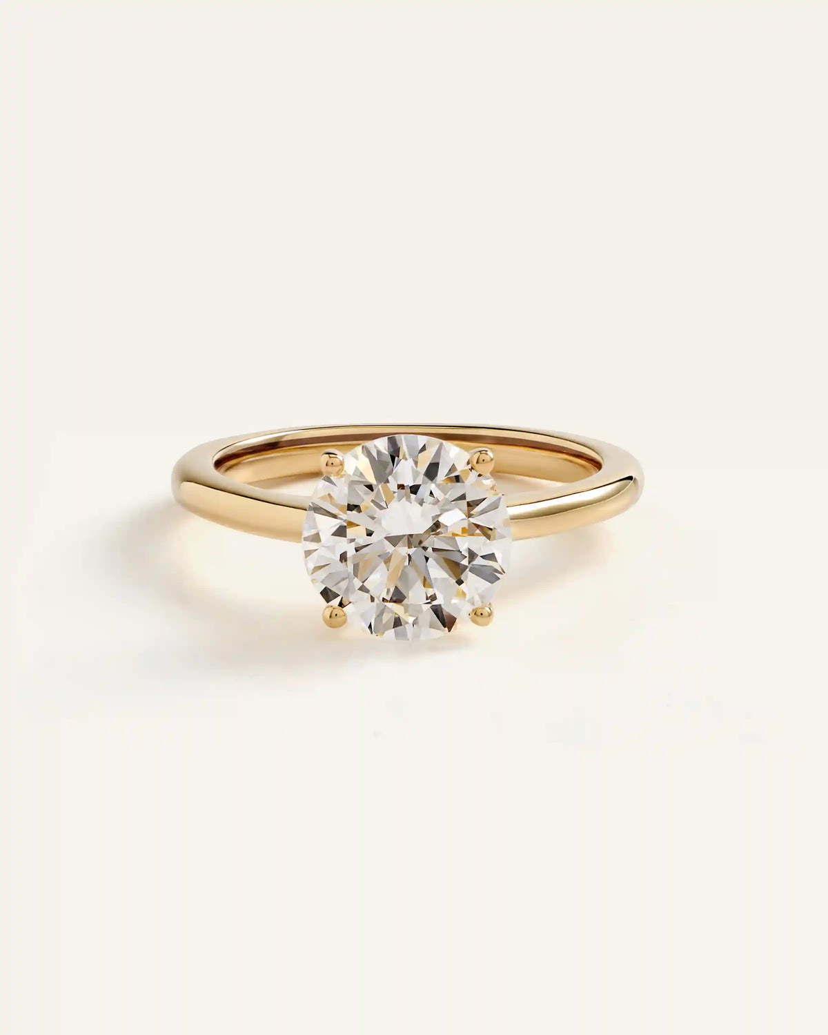 Lab Grown Diamond Round Trellis Cathedral Engagement Ring - 2.5ct