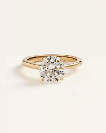 Lab Grown Diamond Round Trellis Cathedral Engagement Ring - 2.5ct