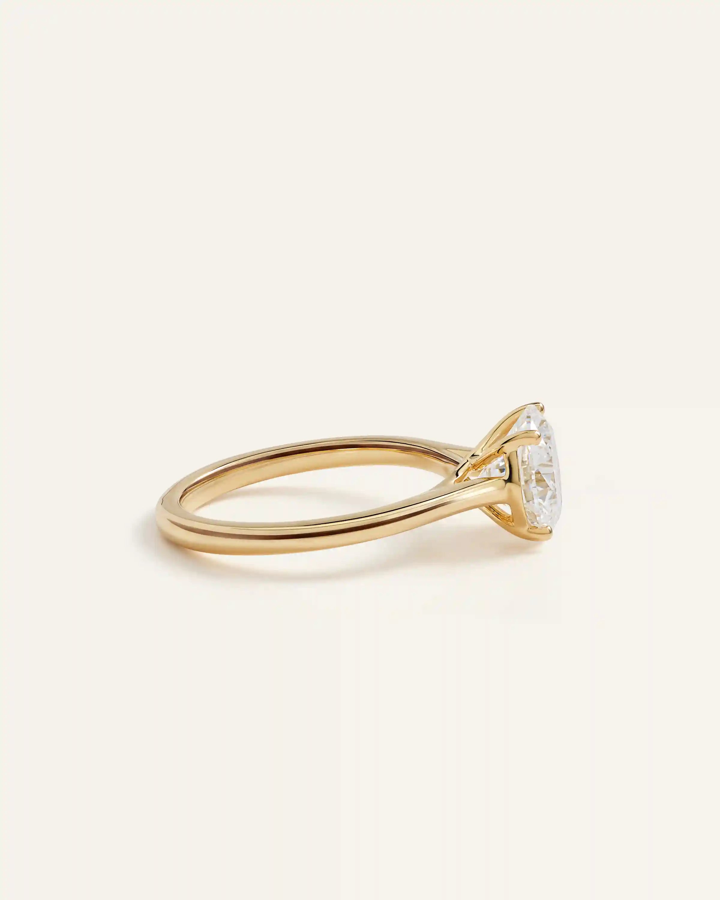 Lab Grown Diamond Round Trellis Cathedral Engagement Ring - 2.5ct