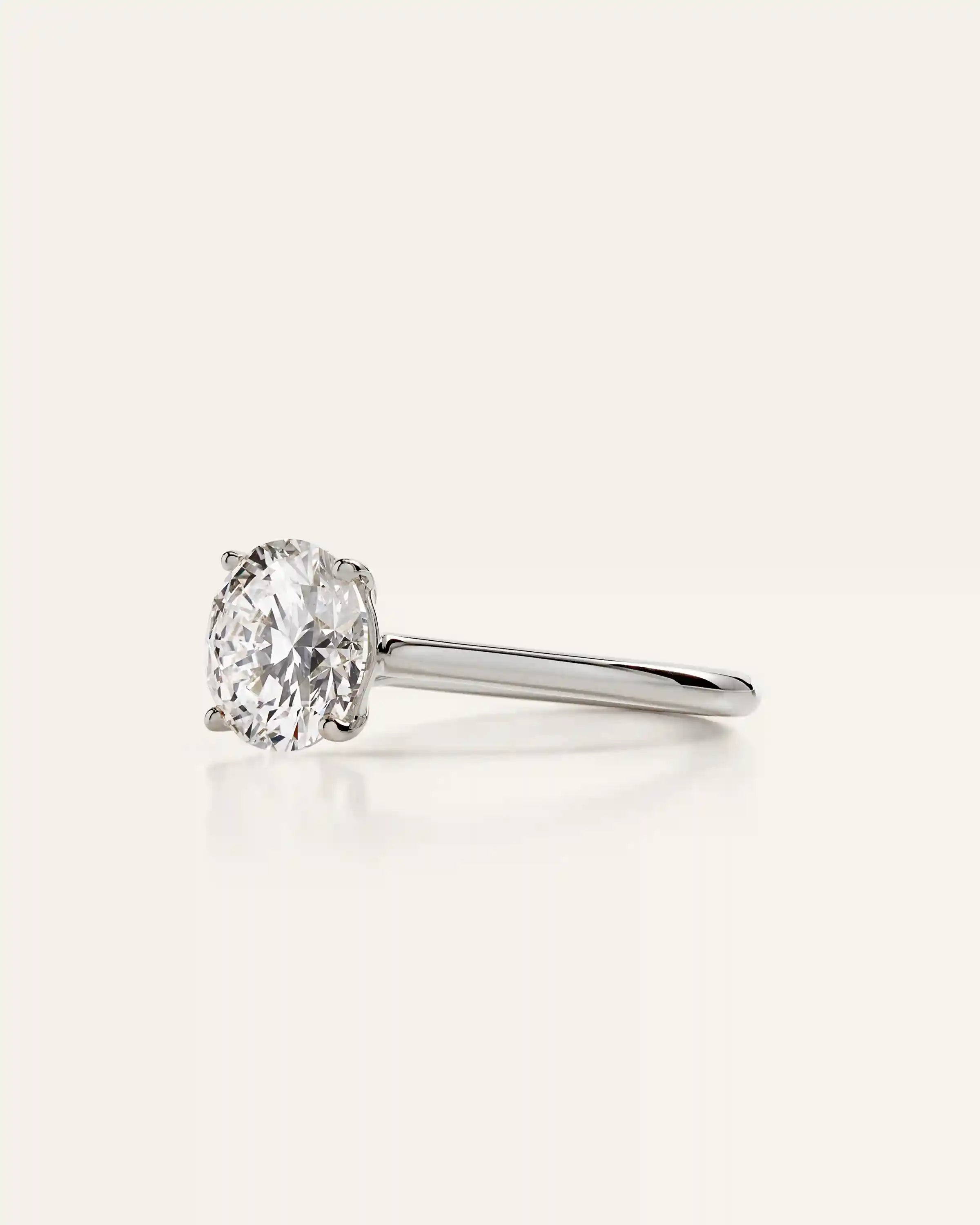 Lab Grown Diamond Round Trellis Cathedral Engagement Ring - 2.5ct