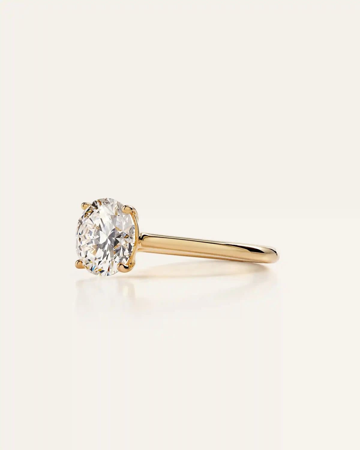 Lab Grown Diamond Round Trellis Cathedral Engagement Ring - 2.5ct