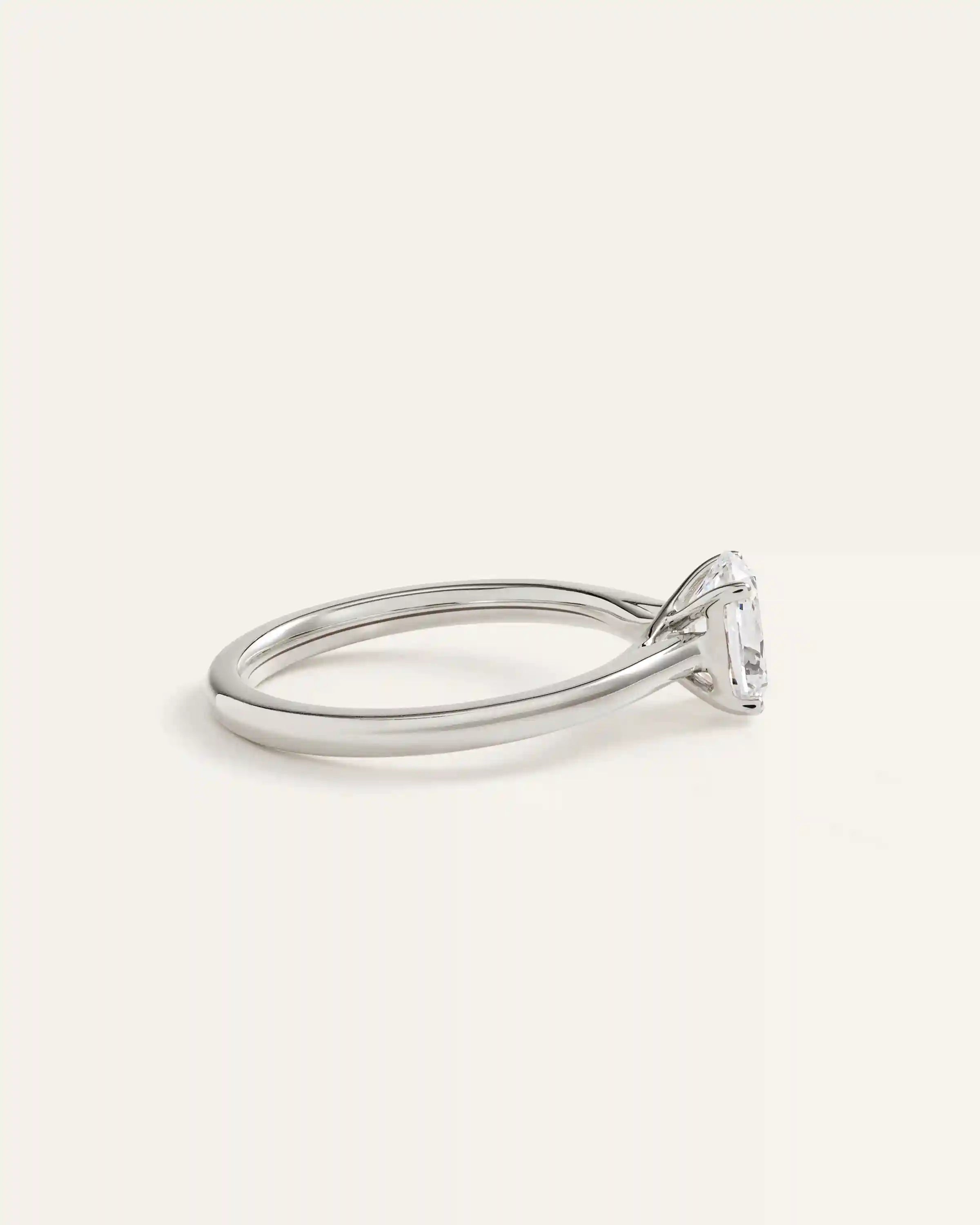 Lab Grown Diamond Antique Cushion Trellis Cathedral Engagement Ring - 1ct