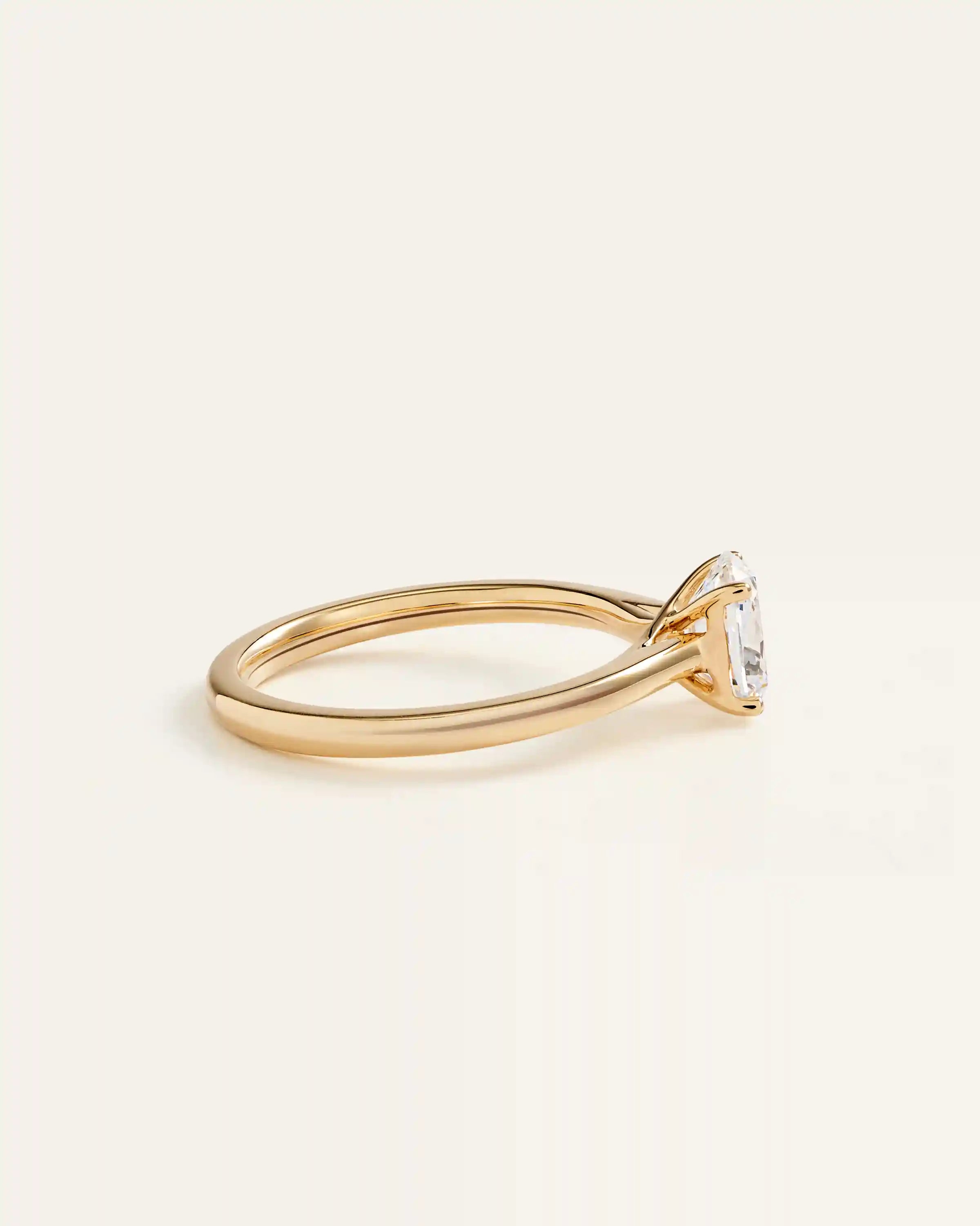 Lab Grown Diamond Antique Cushion Trellis Cathedral Engagement Ring - 1ct