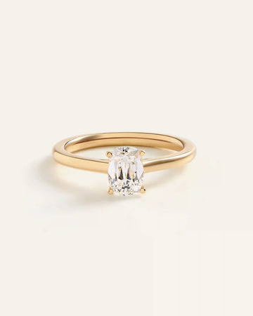 Lab Grown Diamond Antique Cushion Trellis Cathedral Engagement Ring - 1ct
