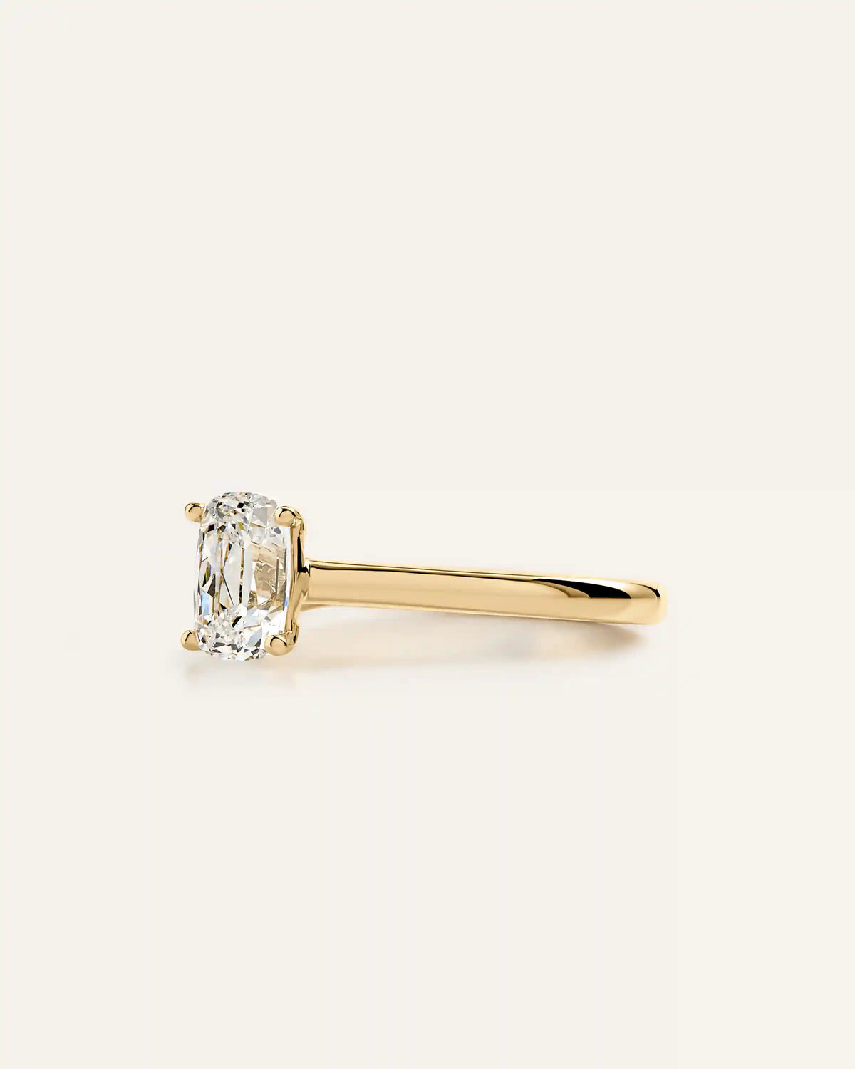 Lab Grown Diamond Antique Cushion Trellis Cathedral Engagement Ring - 1ct