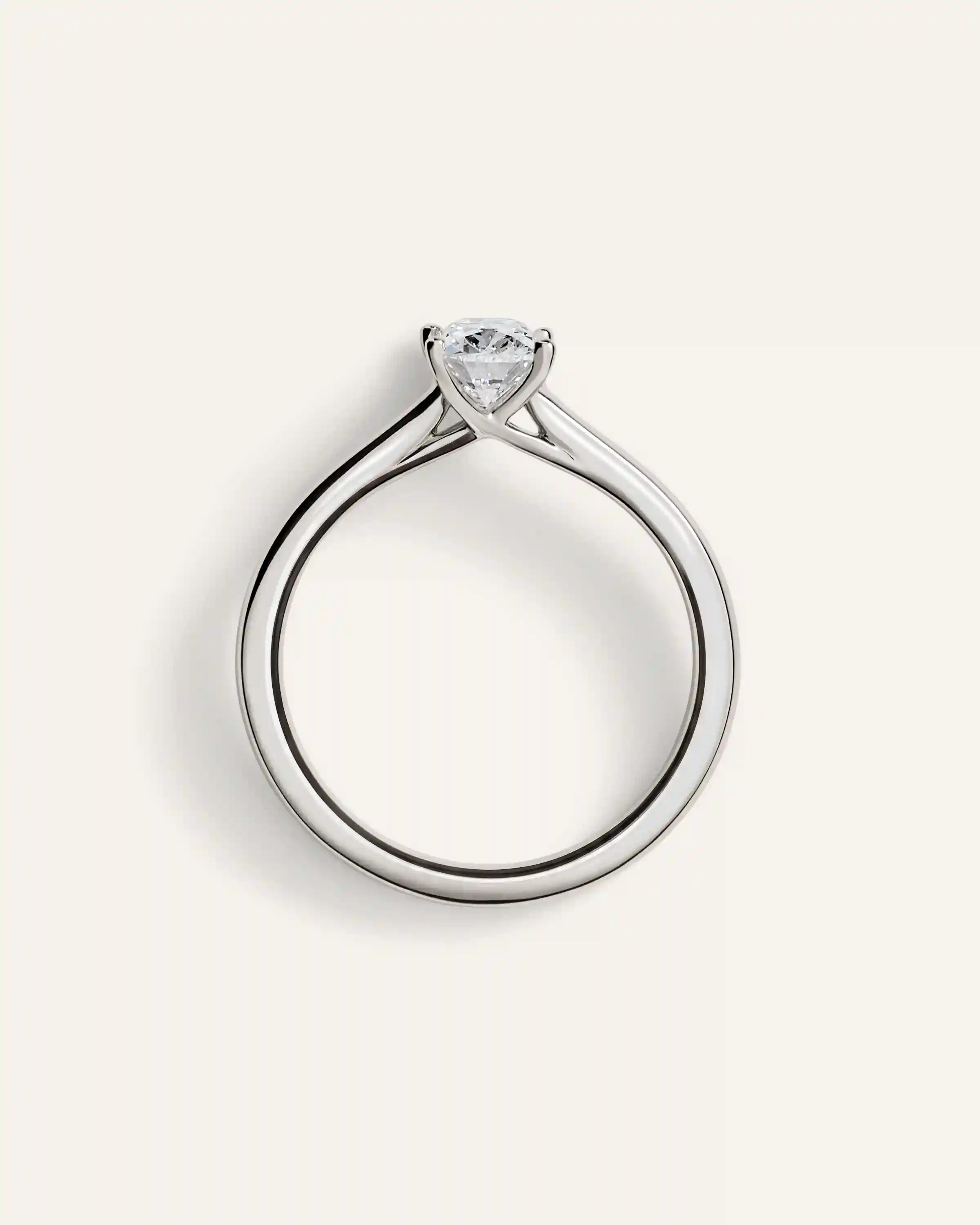 Lab Grown Diamond Antique Cushion Trellis Cathedral Engagement Ring - 1ct