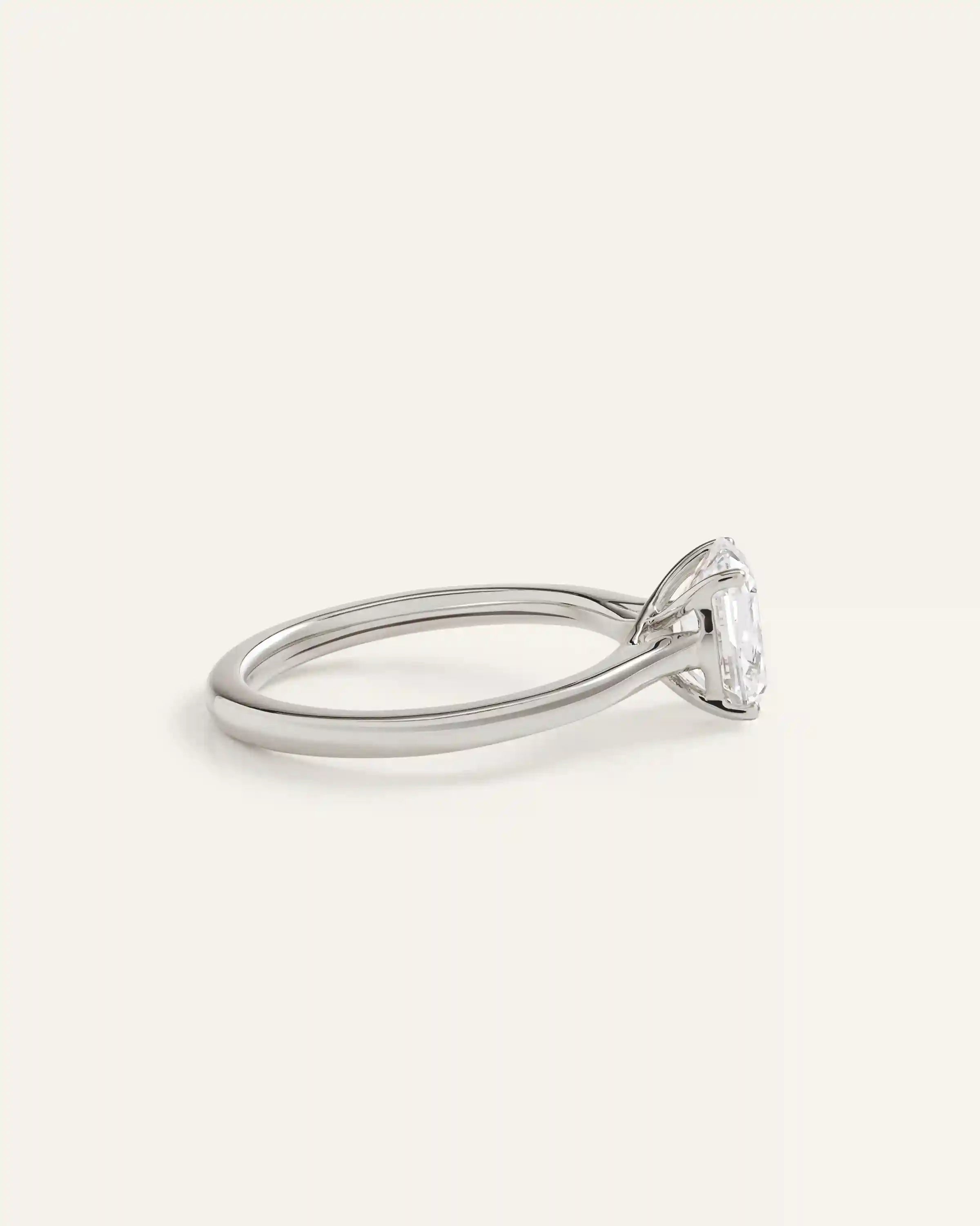 Lab Grown Diamond Antique Cushion Trellis Cathedral Engagement Ring - 1.5ct