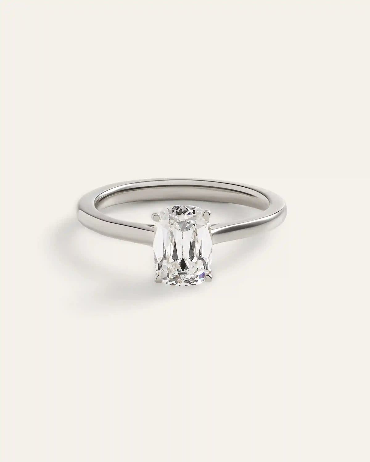 Lab Grown Diamond Antique Cushion Trellis Cathedral Engagement Ring - 1.5ct