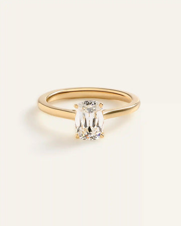 Lab Grown Diamond Antique Cushion Trellis Cathedral Engagement Ring - 1.5ct