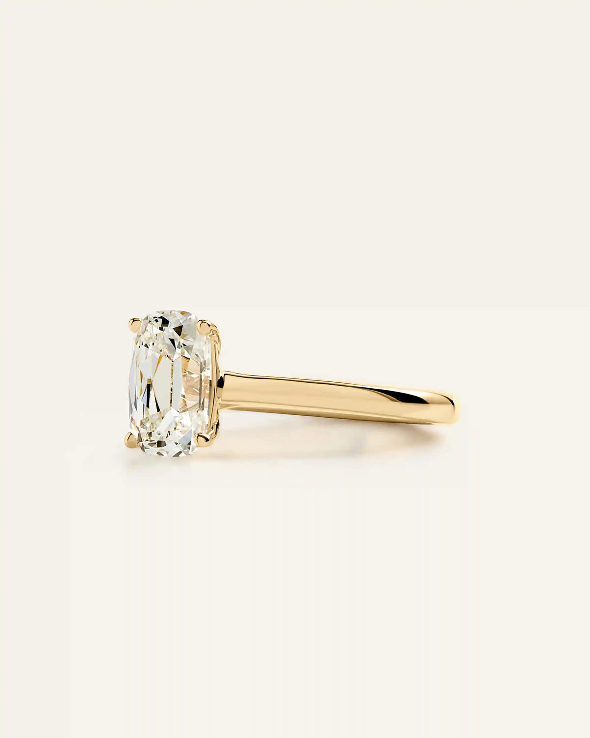 Lab Grown Diamond Antique Cushion Trellis Cathedral Engagement Ring - 1.5ct