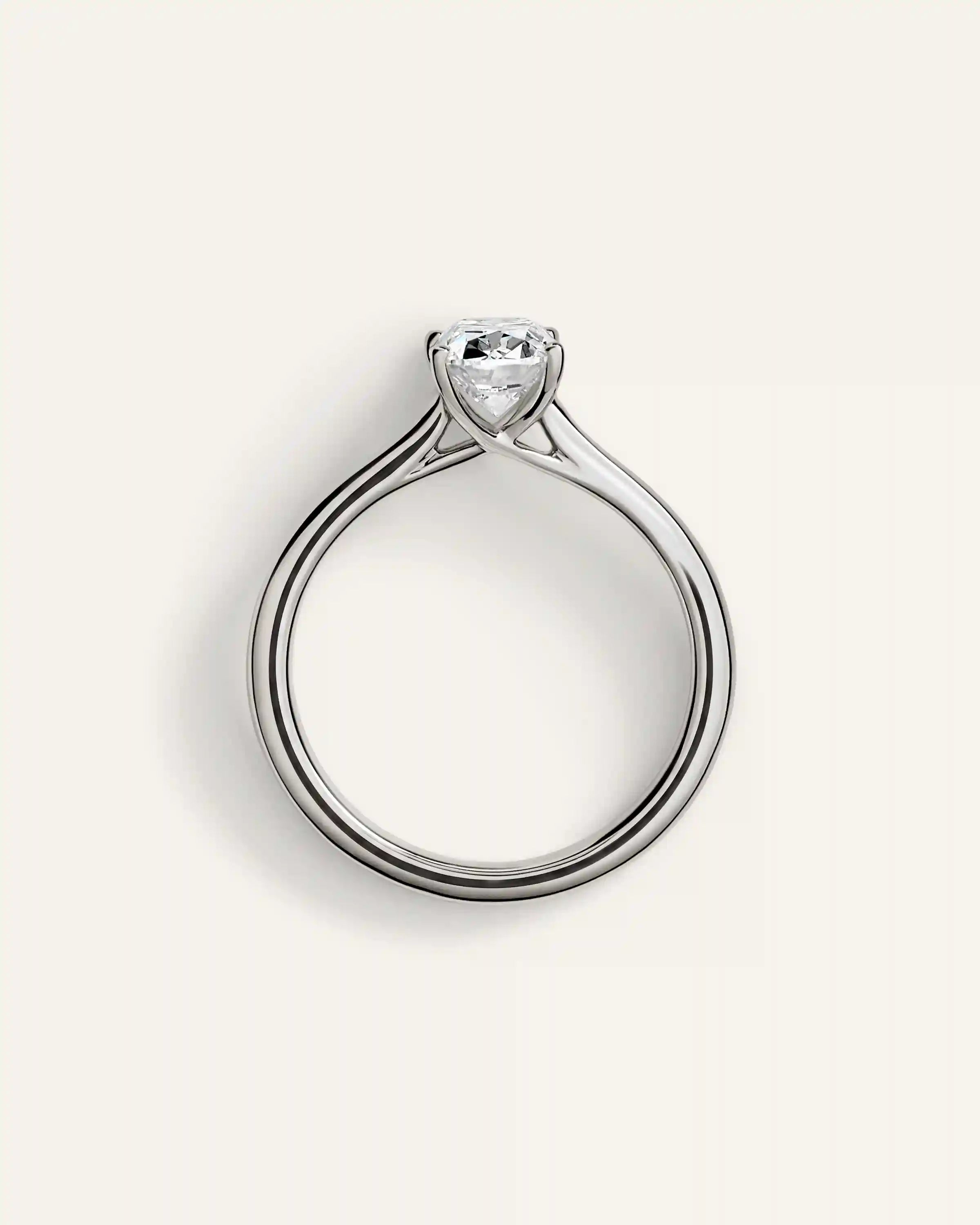 Lab Grown Diamond Antique Cushion Trellis Cathedral Engagement Ring - 1.5ct