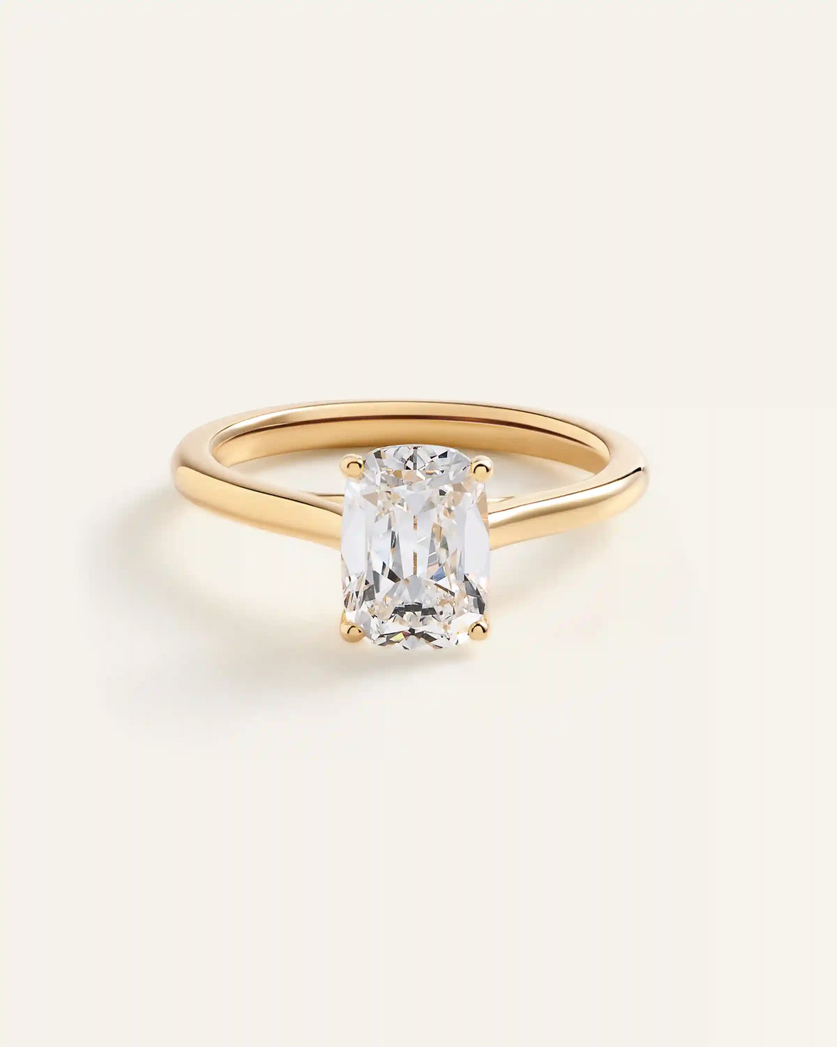 Lab Grown Diamond Antique Cushion Trellis Cathedral Engagement Ring - 2ct